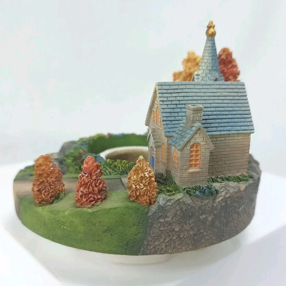 Our America By Yankee Candle Capper‎ Topper Mountain Church 3 7/8